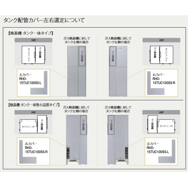 画像2: リンナイ 【RHP-R222(S)+RTU-R1002(S)+RHBH-RJ248AW2-1+連結据置台+タンク配管カバー 都市ガス】 ECO ONE シングルハイブリッド一体 リモコン別売 [♪] (2)