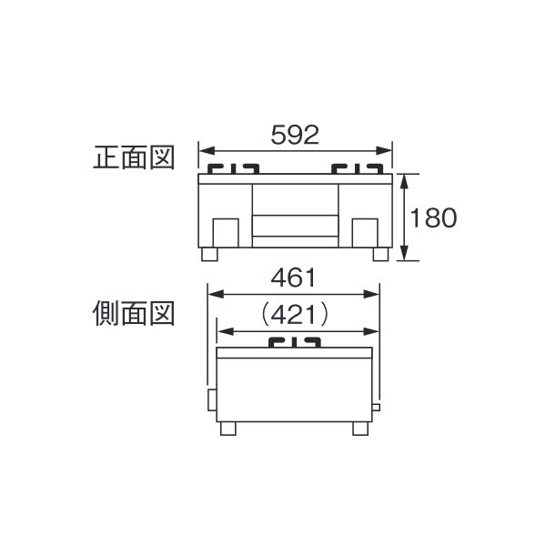 画像2: ノーリツ NLG2295WHR 右高火力 ガスコンロ 2口 ホーロートップ 無水片面焼グリル 標準サイズ59cmタイプ (2)