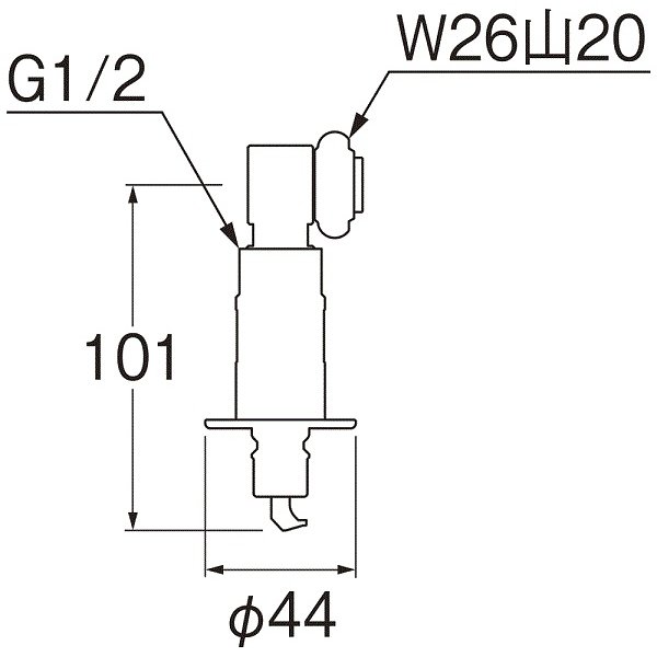 画像3: 三栄水栓 PY1236-40TVX FB洗濯機用ニップル ウルトラファインバブル発生装置内蔵 (3)