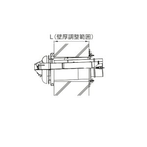 ガス給湯器 部材 パーパス TFW-120×80C-200C(K)L[ZTWTJ] 給排気筒トップ(ウォールトップ) エルボタイプ 軒下設置用  寒冷地仕様 [◎]◎] - まいどDIY