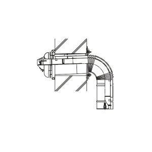 画像: パロマ TFW-110×75C-100C(K)L 給湯器部材 直出しウォールトップ 室外よりトップ取付タイプ 上方給排気タイプ