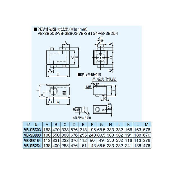 画像2: パナソニック VB-SB154 換気扇 熱交換気ユニット ベンテック部材 消音ボックス 業務用 適用パイプ:φ100mm (2)