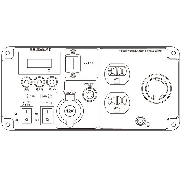 画像3: パワーテック PG3050i インバーター発電機  PGシリーズ POWERTECH ℃℃ (3)