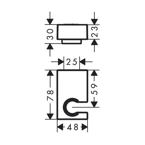 画像2: ハンスグローエ 28387000?シャワーホルダー ポルターE クロム ♪ (2)