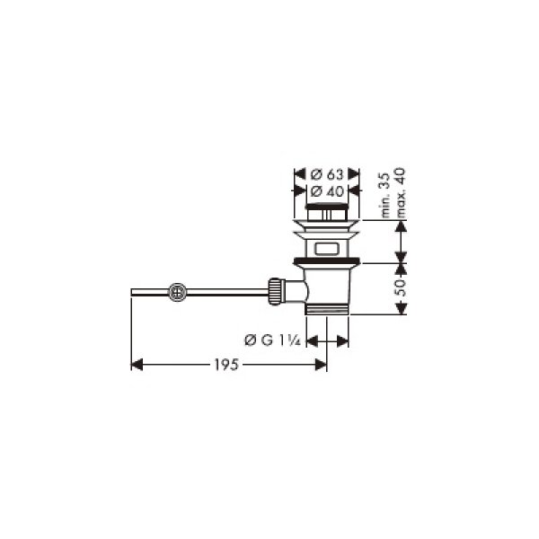 画像2: ハンスグローエ 94139140 共通部品 ポップアップ(ヨーロッパ製洗面器用) ブラッシュドブロンズ ♪ (2)