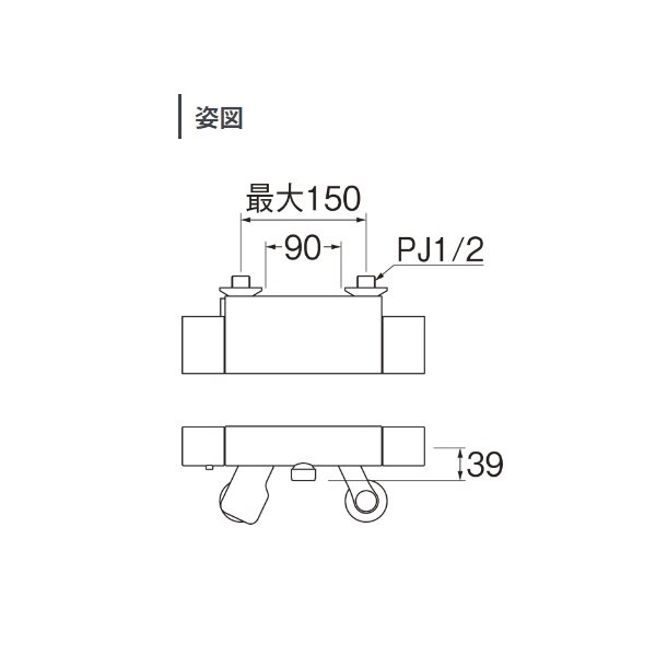 画像2: 三栄水栓 SK18502T5K-MDP 混合栓 サーモシャワー混合栓 マットブラック 受注生産品 § (2)