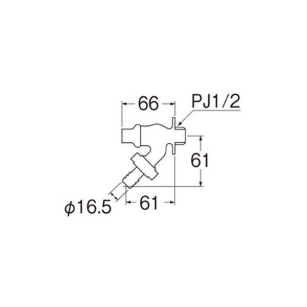 画像2: 三栄水栓　JY86J-13　単水栓 共用散水栓 (2)