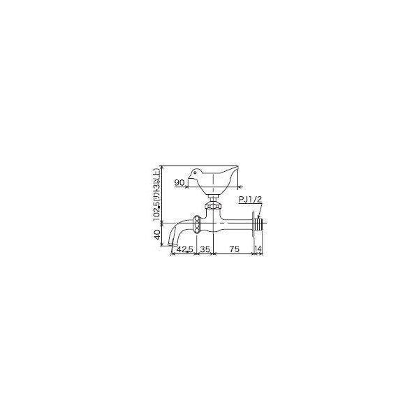 画像2: ガーデニング水栓 KVK　K125A　単水栓 (2)