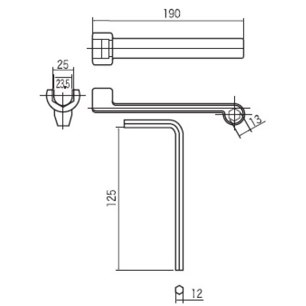 画像2: 工具 KVK　PG4　台付水栓用レンチ（パック有） (2)