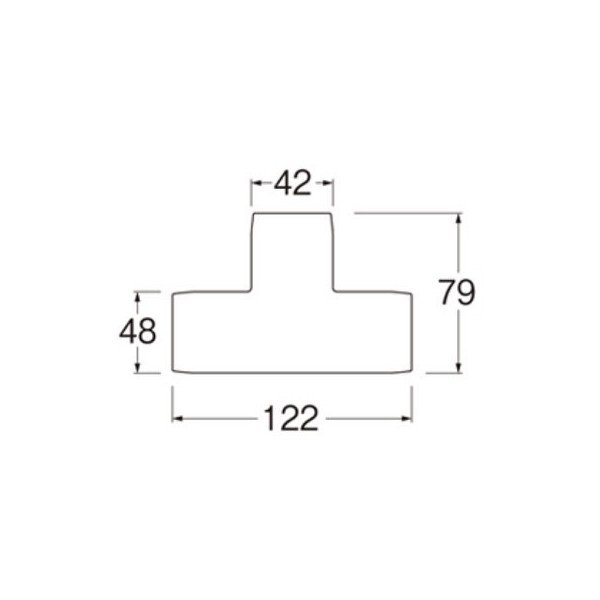 画像2: 水栓金具 三栄水栓　R58-7-20X13　配管用品 リフォームダクト 平面異径チーズカバー (2)