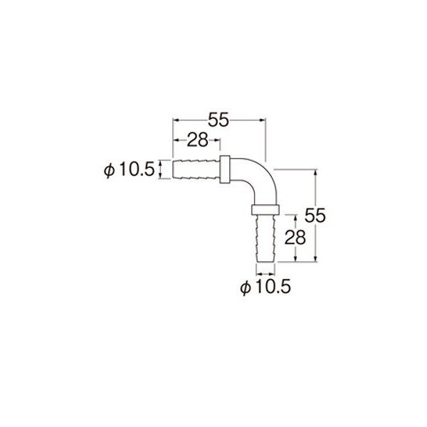 画像2: 水栓金具 三栄水栓　T4215-32S-10A　ペアホースL金具セット (2)