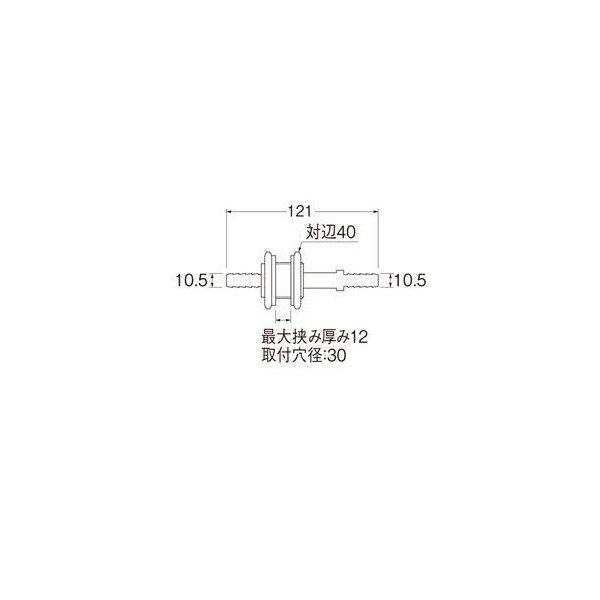 画像2: 水栓金具 三栄水栓　T4315-22S-10A　配管用品 ユニット貫通金具 バスルーム用 (2)