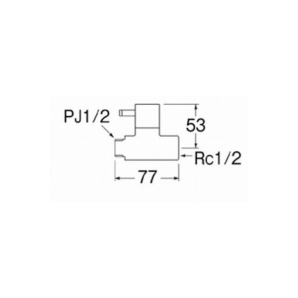 画像2: 水栓金具 三栄水栓　V2161-13　化粧バルブ 共用形 (2)