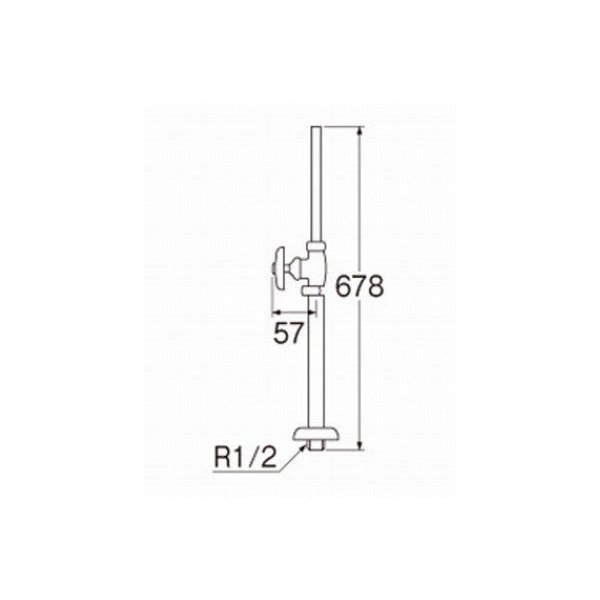 画像2: 水栓金具 三栄水栓　V21JS-13　ストレート形止水栓 共用形 (2)