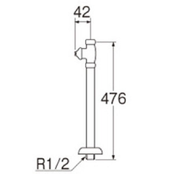 画像2: 水栓金具 三栄水栓　V21JSD-X-13　止水栓 バルブ ストレート形止水栓 D式ストレート形止水栓 (2)