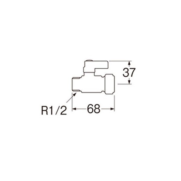 画像2: 水栓金具 三栄水栓　V612-13X13　架橋ポリボールバルブ (2)