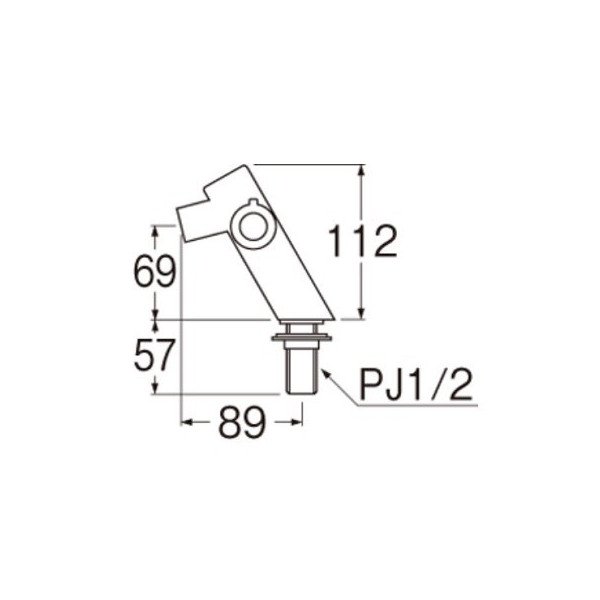 画像2: 水栓金具 三栄水栓　Y504H-13　単水栓 トイレカウンター用 立水栓 (2)