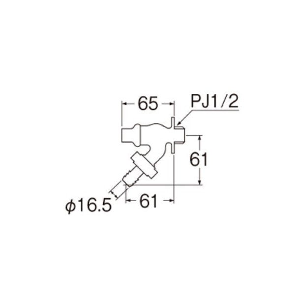 画像2: 水栓金具 三栄水栓　Y86V-13　単水栓 散水栓 共用散水栓 (2)