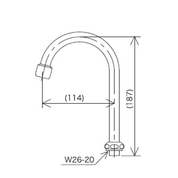 画像2: 配管部品 KVK　ZK82F　泡沫横形自在水栓用パイプ (2)