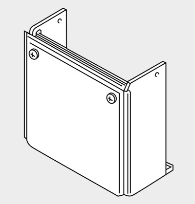 画像1: ガス給湯器 部材 リンナイ　WOP-D101(K)　配管カバー [■] (1)