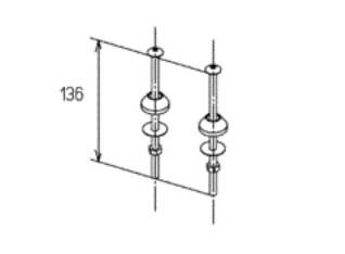 画像1: 補高便座 TOTO 部材　TCA310　取付ボルト組品 [■] (1)