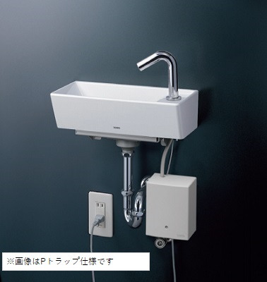 TOTO 手洗器 LSE50BS 壁掛手洗器角型(自動水栓セット) Sトラップ 床