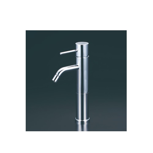 あすつく [KM7051UEC]KVK 洗面用水栓 シングル混合栓 シングル混合栓