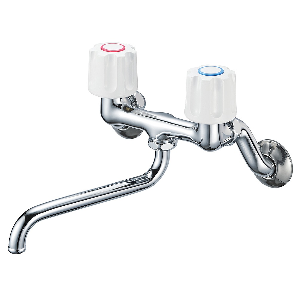 水栓金具 三栄水栓 K11-W-13 壁付ツーバルブ ツーバルブ混合栓 共用形