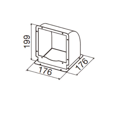 クリナップ ZZLD15 深型レンジフード(シロッコファン)専用 L形ダクト