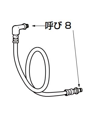 INAX/LIXIL CWA-28D シャワートイレ用付属部品 本体給水ホース 長さ