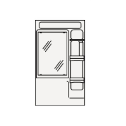 画像1: クリナップ　M-601CHVN　ミラーキャビネット(1面鏡・くもり止めヒーター無し) BTSシリーズ 間口60cm 奥行15.5cm 高さ101cm [♪△] (1)