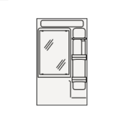 クリナップ M-601CHVH ミラーキャビネット(1面鏡・くもり止めヒーター