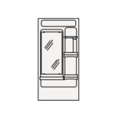 画像1: クリナップ　M-501CTSN　ミラーキャビネット(1面鏡・くもり止めヒーター無し) BTSシリーズ 間口50cm 奥行13cm 高さ102cm [♪△] (1)