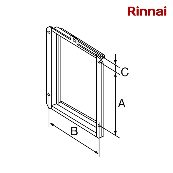 画像1: リンナイ【UOP-3030-A 25-7837】扉内設置用取付BOX 509×518×42 560 ガス給湯器 部材 [■] (1)