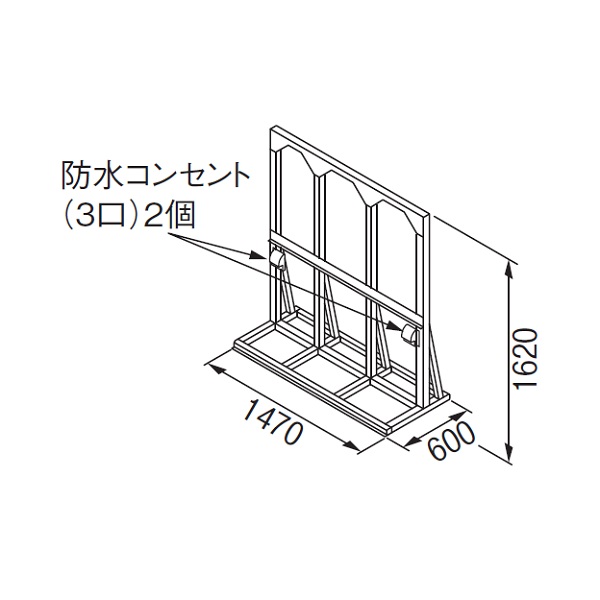 画像1: リンナイ 【UOP-5001STD-3SQ 23-2323】 連結スタンド3SQ 業務用ガス給湯器 部材 [♪] (1)