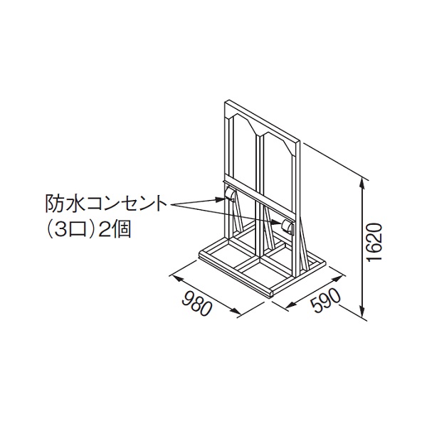 画像1: リンナイ 【UOP-5001STD-4W 23-2403】 連結スタンド4W 業務用ガス給湯器 部材 [♪] (1)