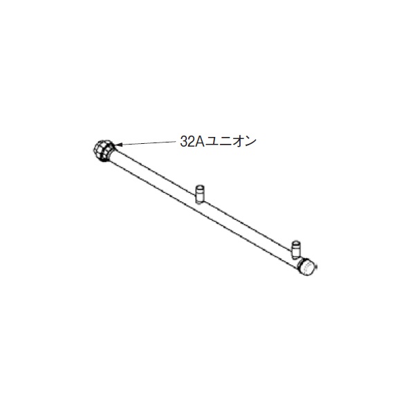 画像1: リンナイ 【UOP-SE50GHS-2S32A 23-5712】 ガス配管セット2S32 全長979mm 業務用ガス給湯器 部材 (1)