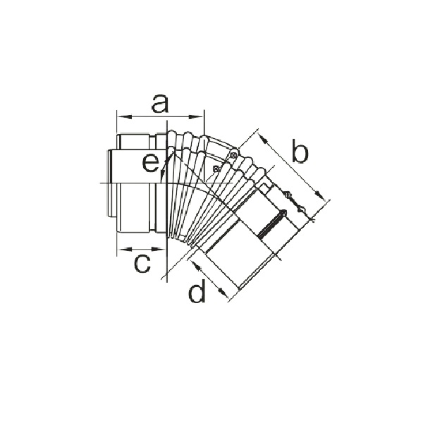 画像1: パロマ LWE-11(23) 給湯器部材 二重管エルボ (1)