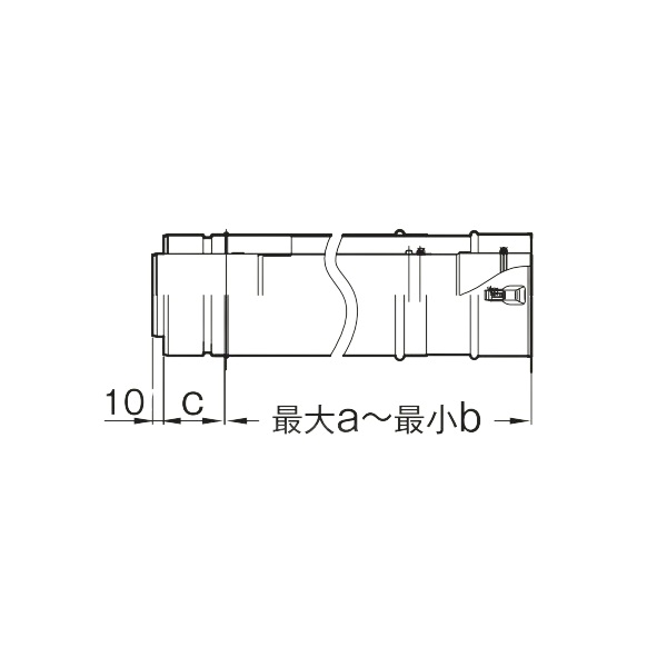 画像1: パロマ LWS-1140 給湯器部材 二重管スライド管 (1)