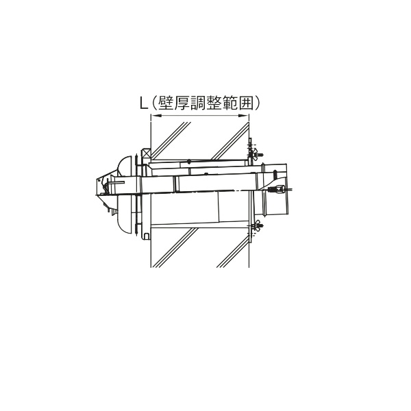 画像1: パロマ TFW-110×75C-100C(K) 給湯器部材 ウォールトップ 室外よりトップ取付タイプ 上方給排気タイプ (1)