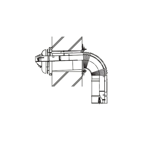 画像1: パロマ TFW-110×75C-100C(K)L 給湯器部材 直出しウォールトップ 室外よりトップ取付タイプ 上方給排気タイプ (1)