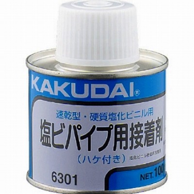 画像1: 水栓金具 カクダイ　6301　塩ビパイプ用接着剤(100g入・ハケつき) [□] (1)