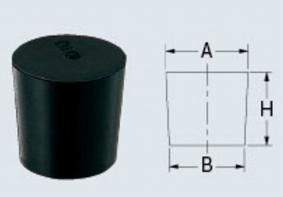 画像1: 水栓金具 カクダイ　9852-01　ゴム栓/15×12×20 [□] (1)